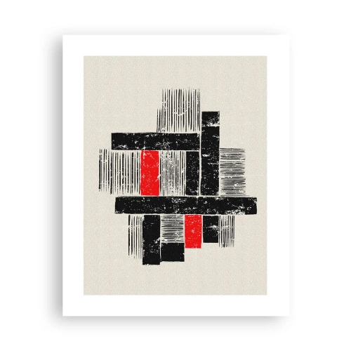 Plakat - Czerwone i czarne - 40x50 cm