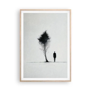 Plakat w ramie jasny dąb - Wszyscy wędrujemy - 70x100 cm