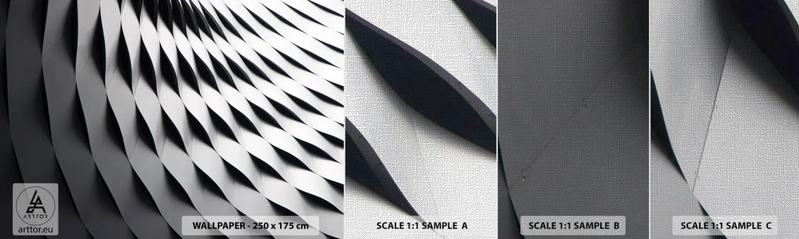 Fototapeta Próbka Premium Canvas - Na powierzchni fal - Nowoczesny, Abstrakcja, Stal - 100x30 cm