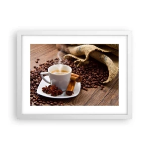 Plakat w białej ramie - Korzenny smak i aromat - 40x30 cm