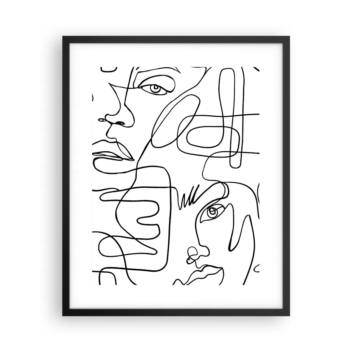 Plakat w czarnej ramie - W splątanych emocjach - 40x50 cm