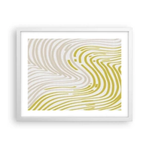 Plakat w białej ramie - Kompozycja z łagodnym ugięciem - 50x40 cm