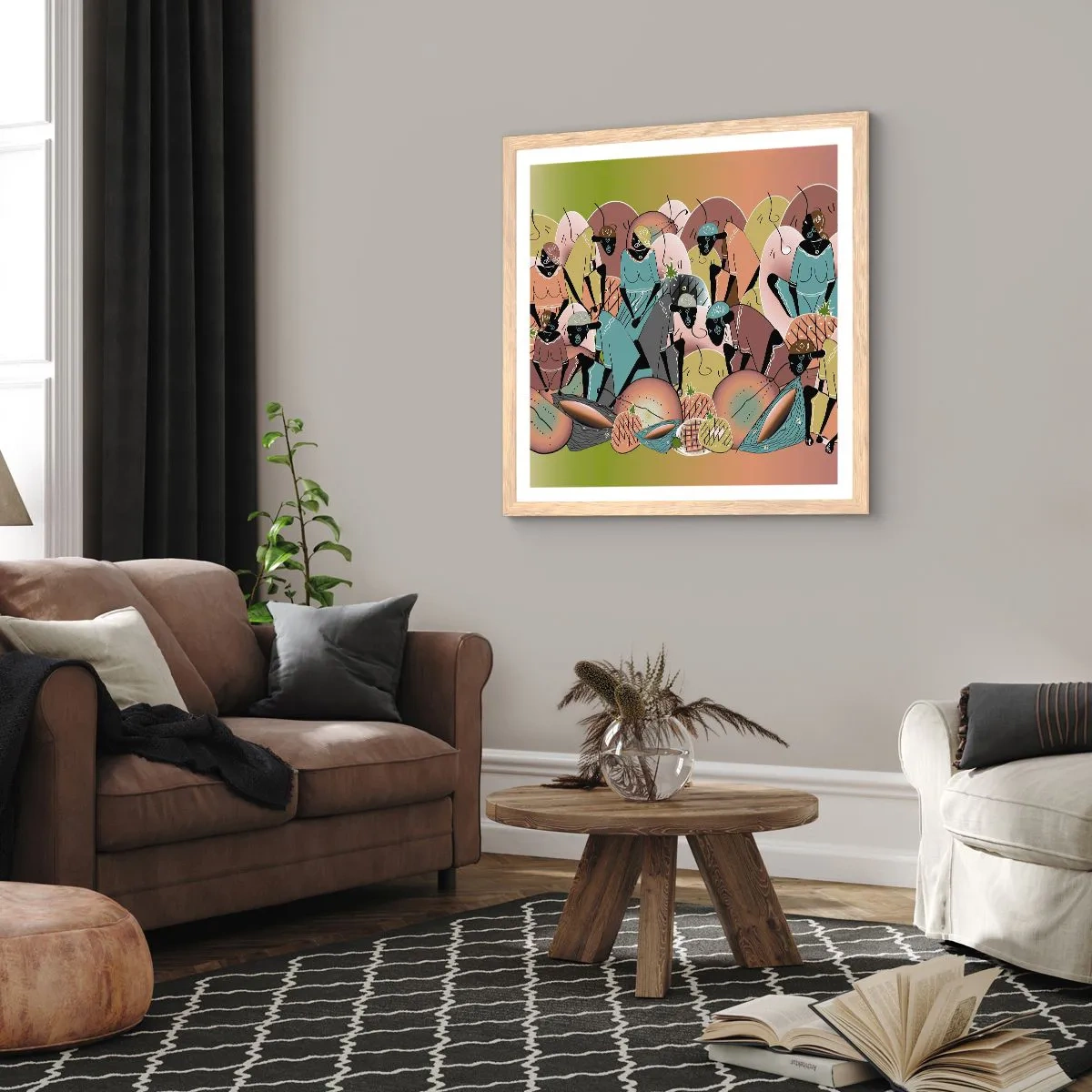 Plakat w ramie jasny dąb - Nadchodzi wielkie święto - 50x50 cm