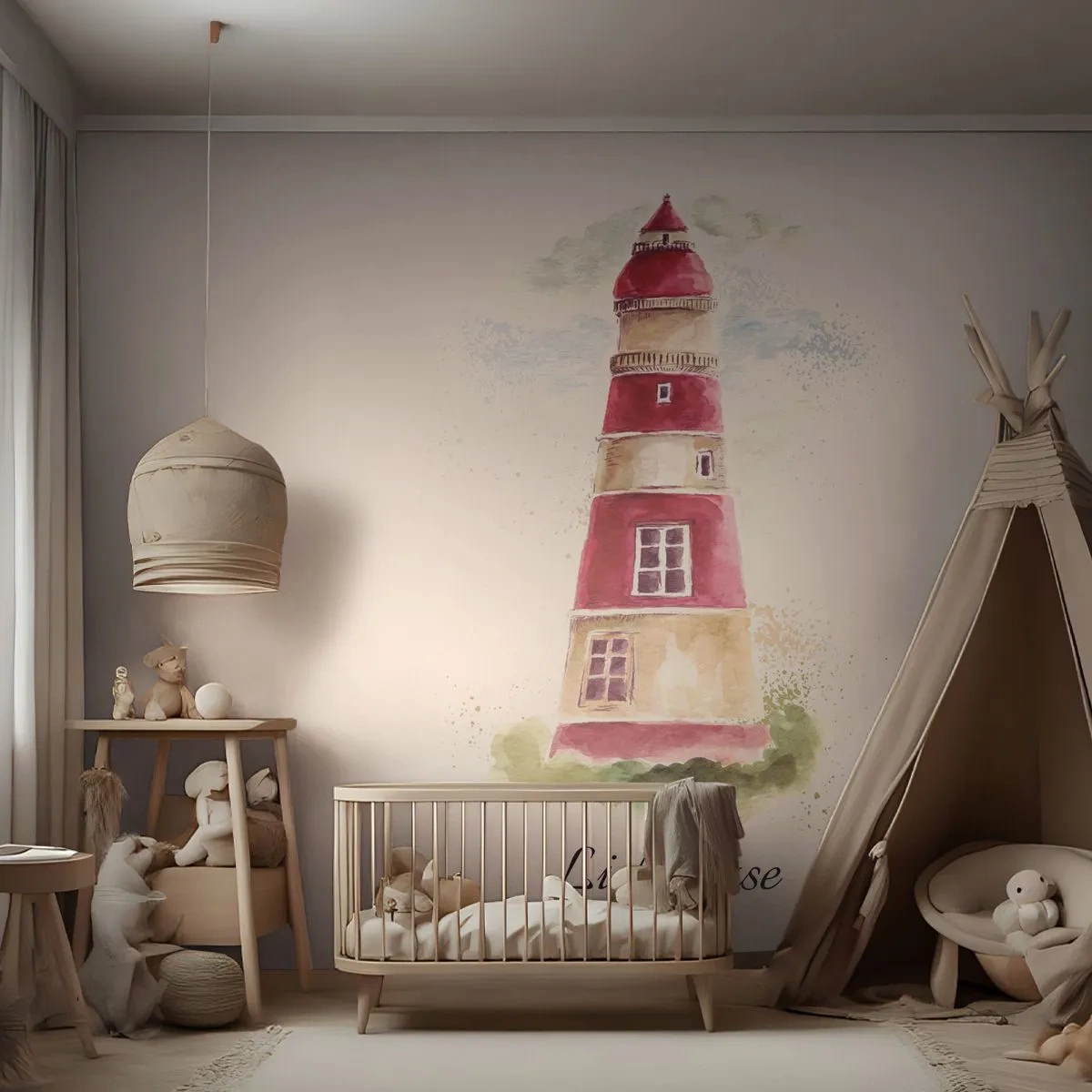 Fototapeta Premium Sand - Wokół zawsze pogoda - Latarnia Morska, Nadmorski, Morze - 200x140 cm