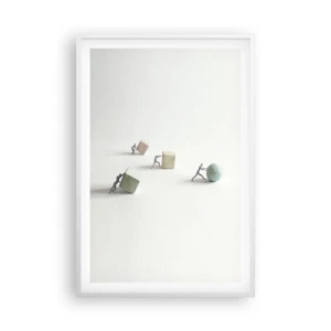 Plakat w białej ramie - Samo życie - 61x91 cm