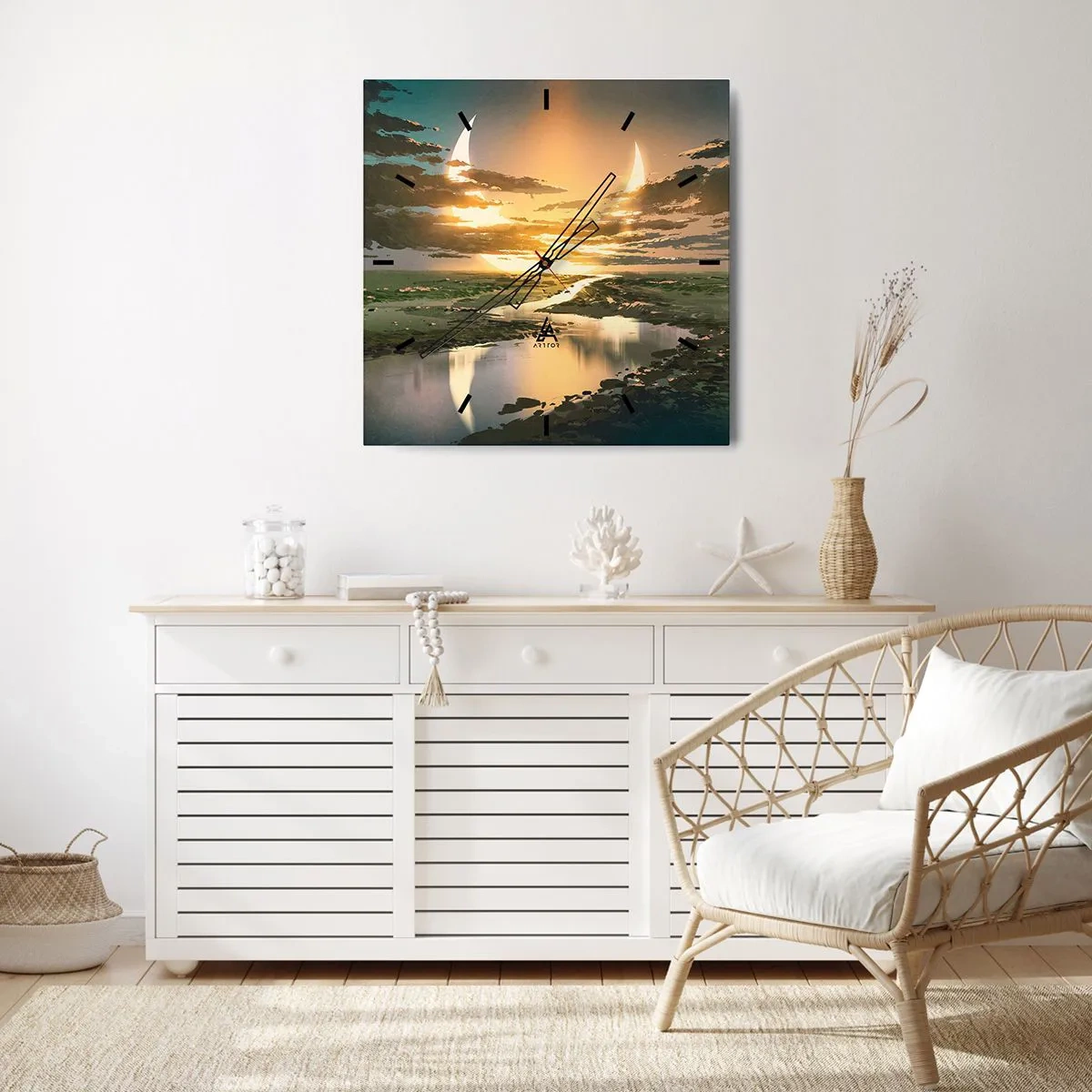 Zegar ścienny - Gdzieś w odległej galaktyce - 40x40 cm