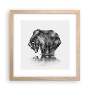 Plakat w ramie jasny dąb - Miło zobaczyć się z kimś bliskim - 30x30 cm