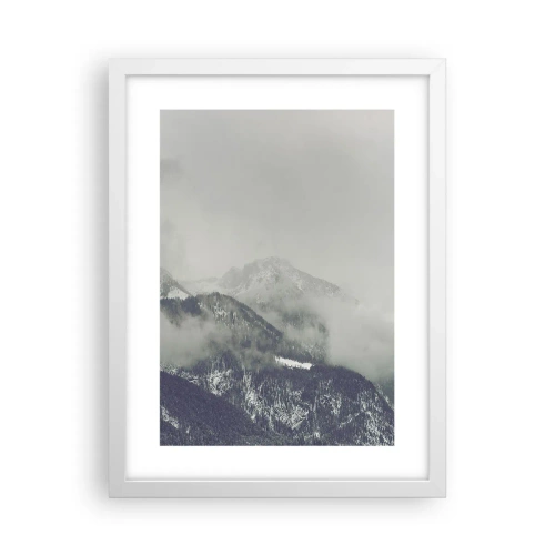 Plakat w białej ramie - Omglona dolina - 30x40 cm