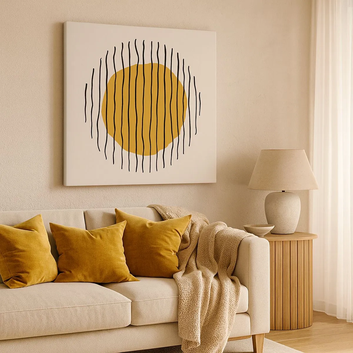 Obraz na płótnie - Abstrakcja drżąca od żaru - 30x30 cm