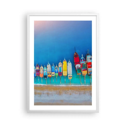 Plakat w białej ramie - Z lotu ptaka - 50x70 cm