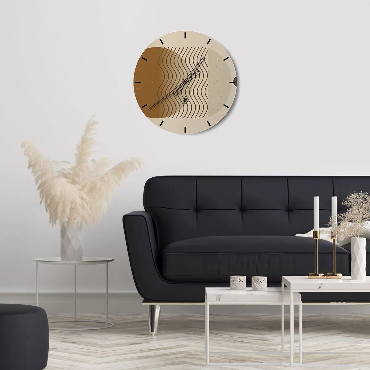 Zegar ścienny - O pochodzeniu figur geometrycznych - 40x40 cm