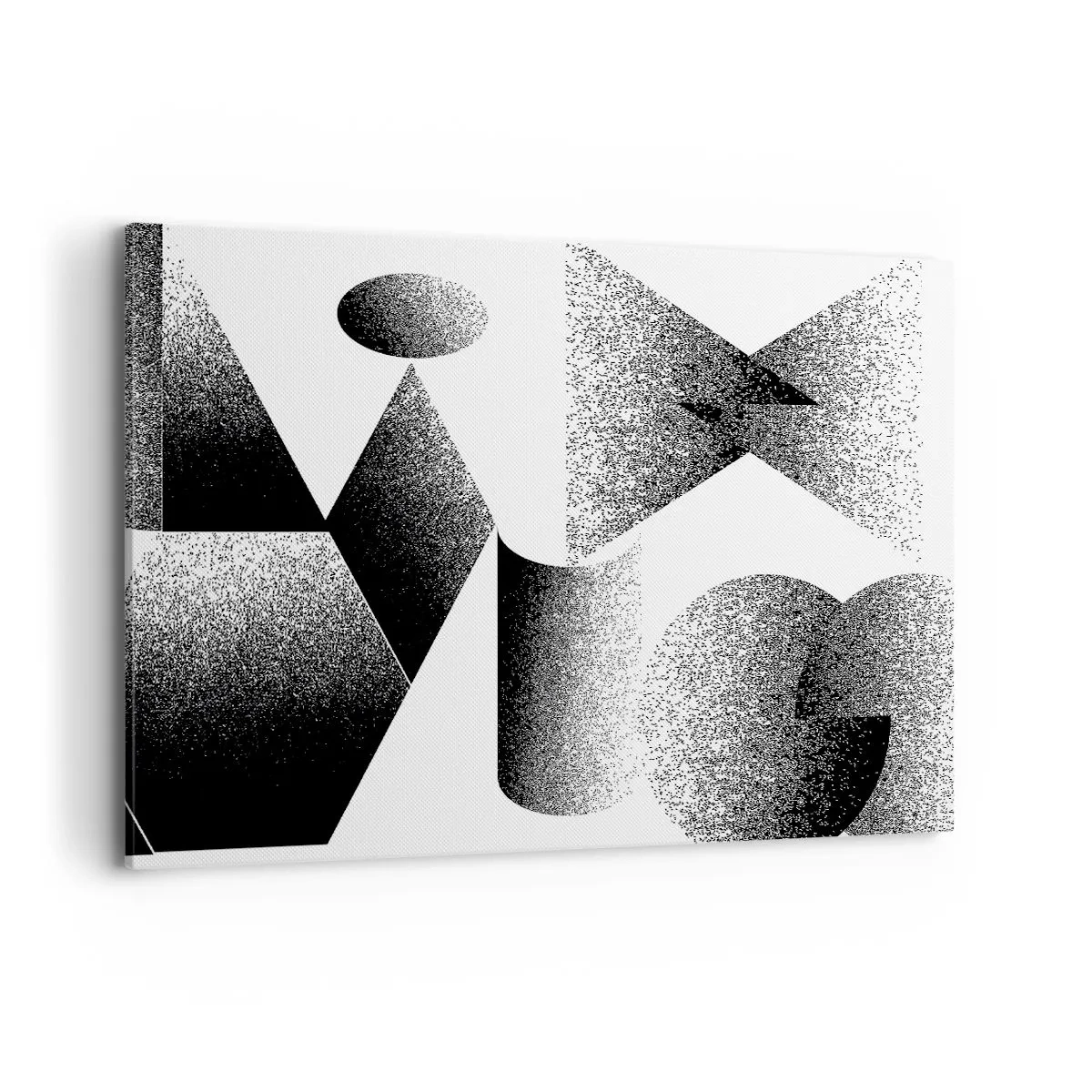 Obraz na płótnie - Geometria złożona z kątów i owalnych kształtów - 120x80cm - Kąty i owale - Nowoczesna dekoracja ścienna do salonu, kuchni i sypialni ARTTOR