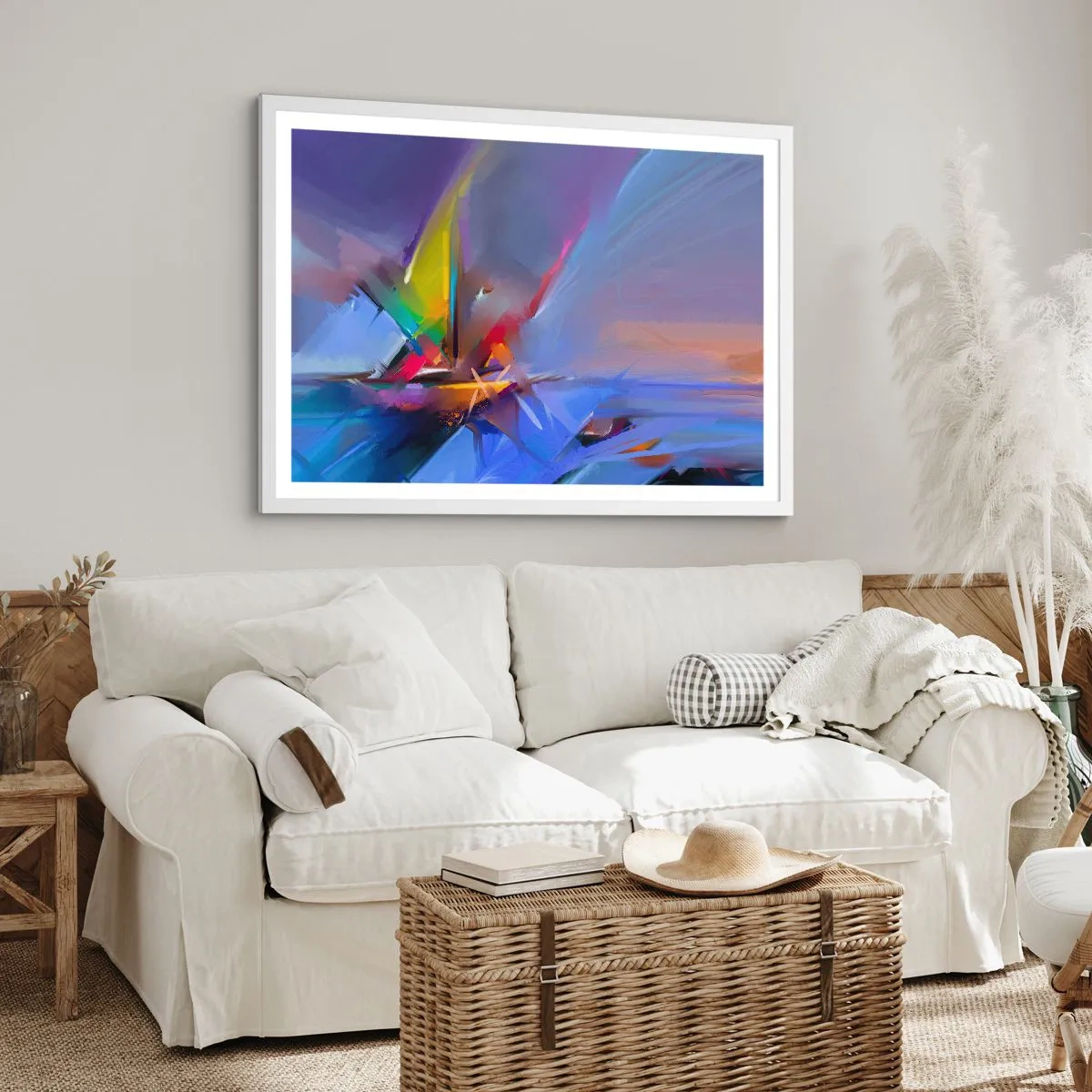 Plakat w białej ramie - Śmigła jak ptak - 91x61 cm