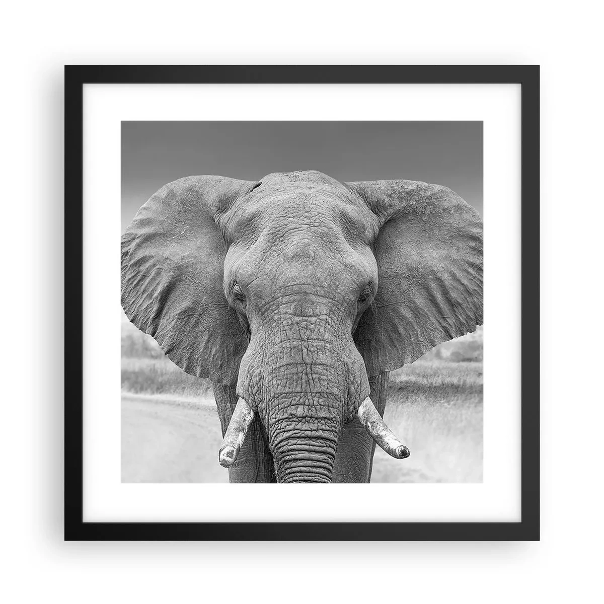 Plakat w czarnej ramie - Witaj w moim świecie - 40x40 cm