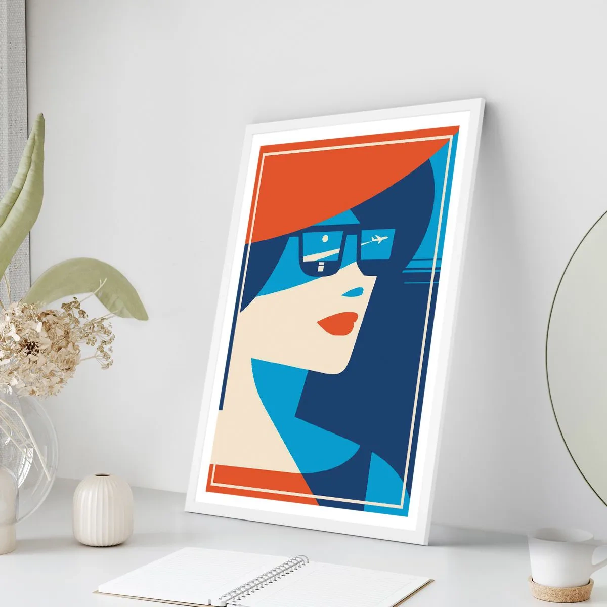 Plakat w białej ramie - Wakacyjna podróż - 50x70 cm