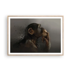 Plakat w ramie jasny dąb - Z pewnością myśliciel - 100x70 cm