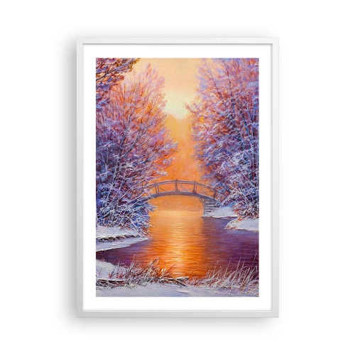 Plakat w białej ramie - Spotkajmy się tu - 50x70 cm
