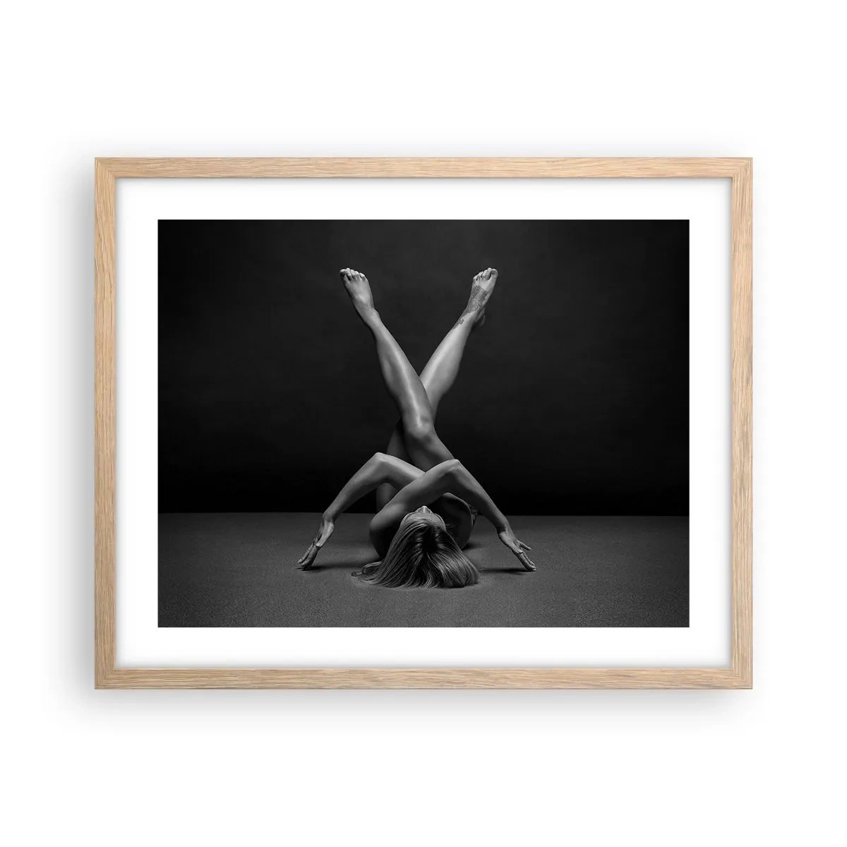 Plakat w ramie jasny dąb - Geometria nagości - 50x40 cm