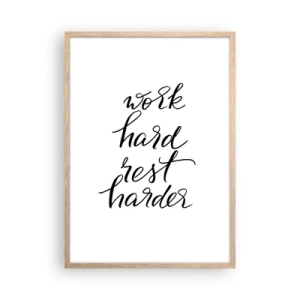 Plakat w ramie jasny dąb - Życiowa równowaga - 50x70 cm