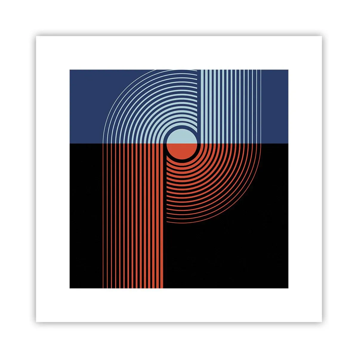 Plakat - W geometrycznym uścisku - 30x30 cm