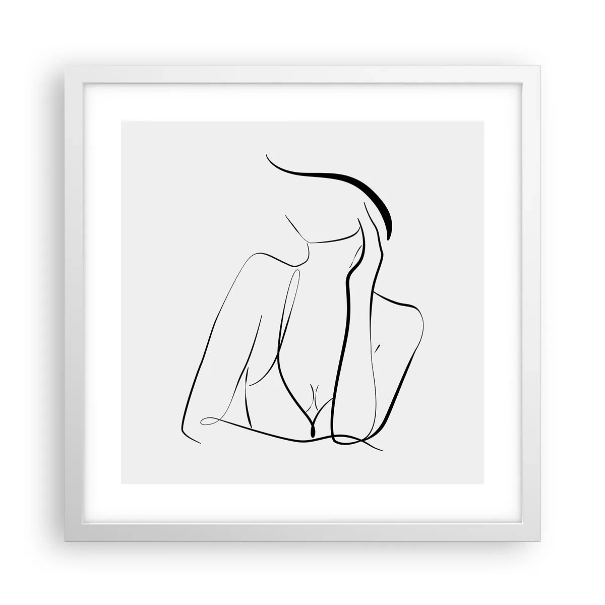 Plakat w białej ramie - Na fali marzeń - 40x40 cm