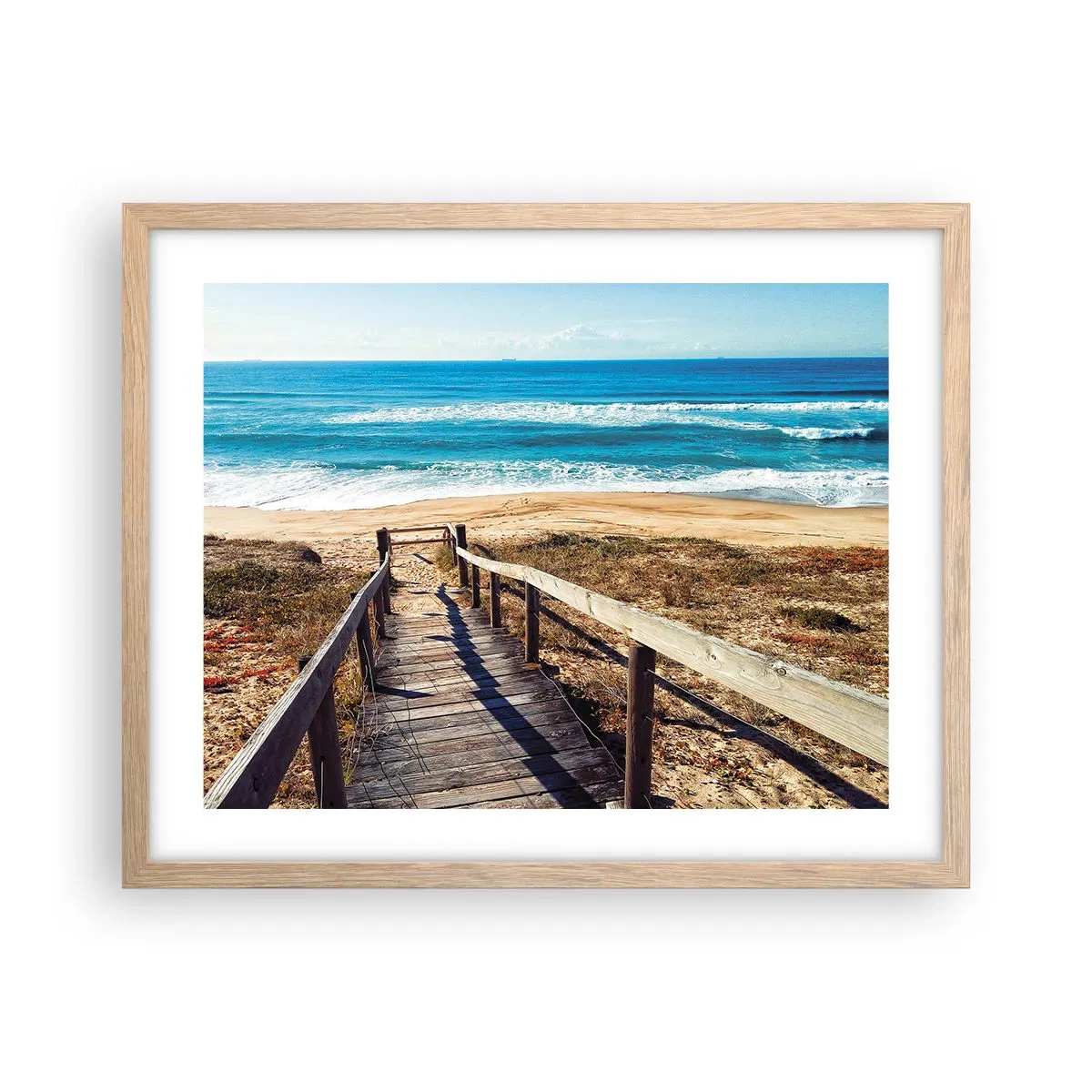 Plakat w ramie jasny dąb - Biegnij! - 50x40 cm