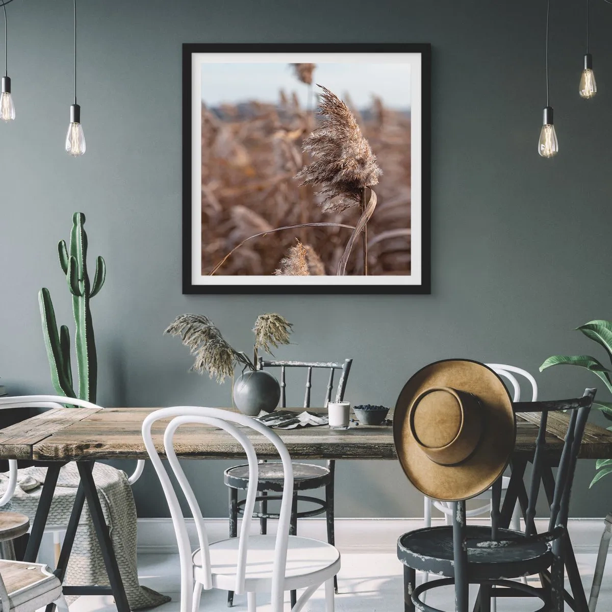 Plakat w czarnej ramie - Czas odlecieć z wiatrem - 60x60 cm