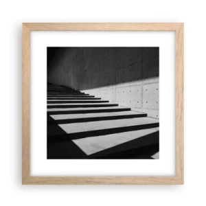 Plakat w ramie jasny dąb - Surowa uroda modernizmu - 30x30 cm