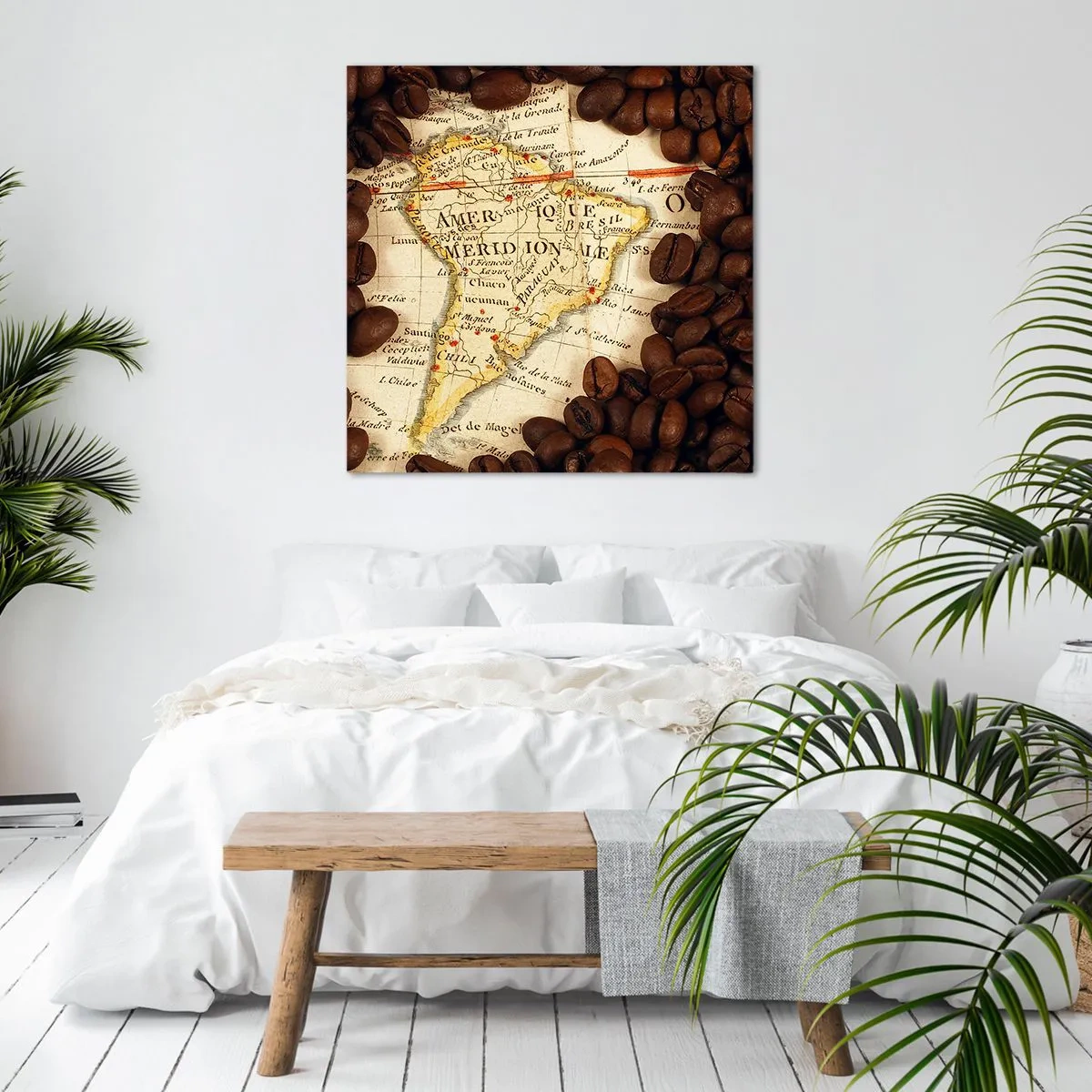 Obraz na płótnie - Skąd pochodzi najlepsza kawa? - 70x70 cm