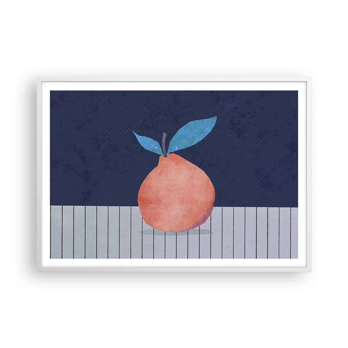 Plakat w białej ramie - Wypukłość i płaszczyzna - 100x70 cm