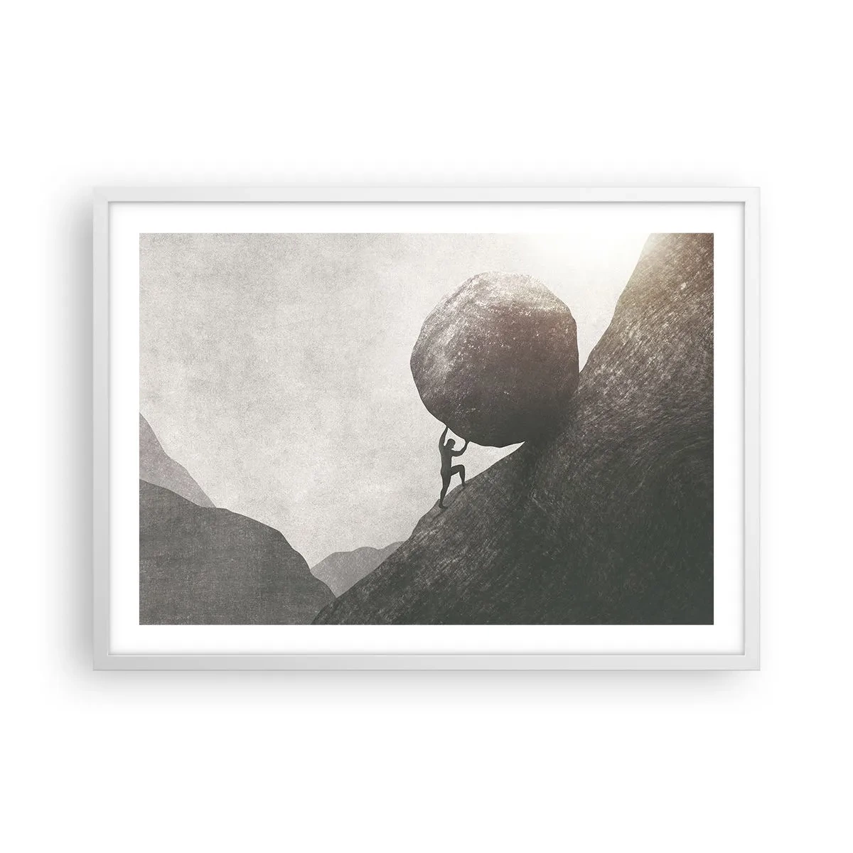 Plakat w białej ramie - Wierzę wbrew nadziei - 70x50 cm