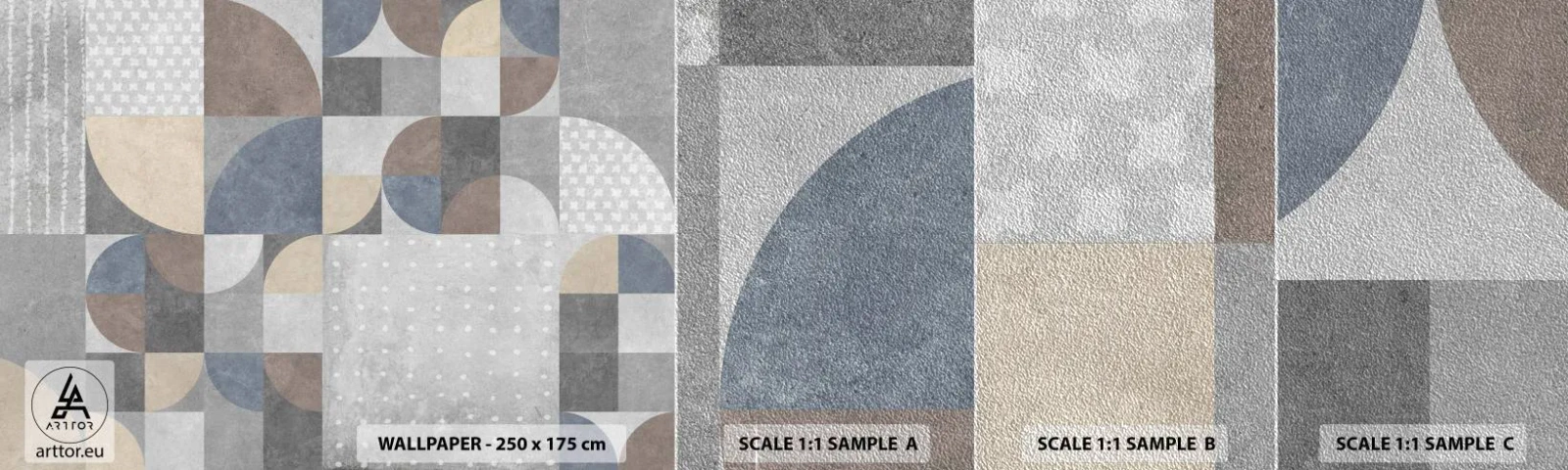 Fototapeta Próbka Premium Sand - Ceramiczna fantazja - Abstrakcja, Sztuka, Wzór Geometryczny - 100x30 cm