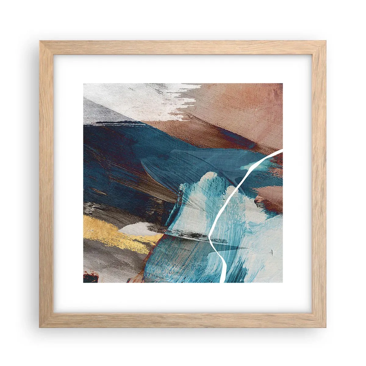 Plakat w ramie jasny dąb - Z rozmachem i energicznie - 30x30 cm