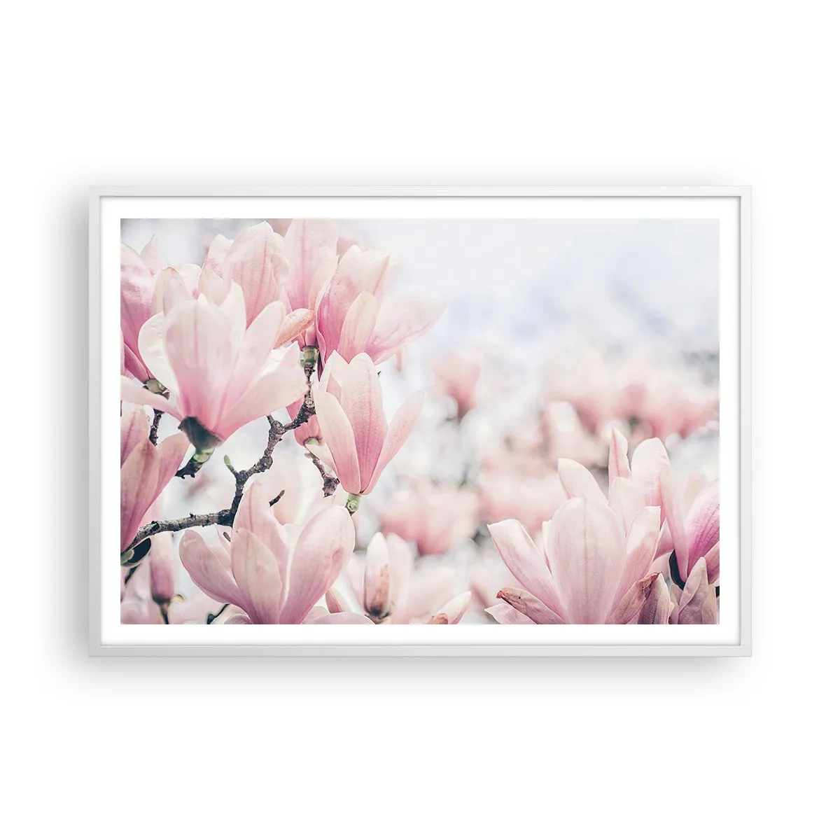 Plakat w białej ramie - Ideał subtelności - 100x70 cm