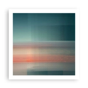 Plakat - Abstrakcja: fale światła - 60x60 cm