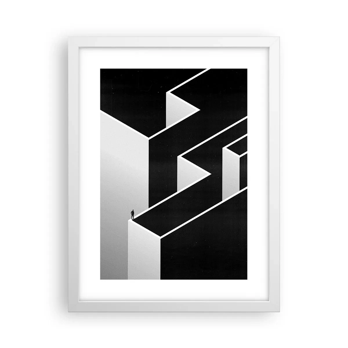 Plakat w białej ramie - Samotność na szczycie - 30x40 cm