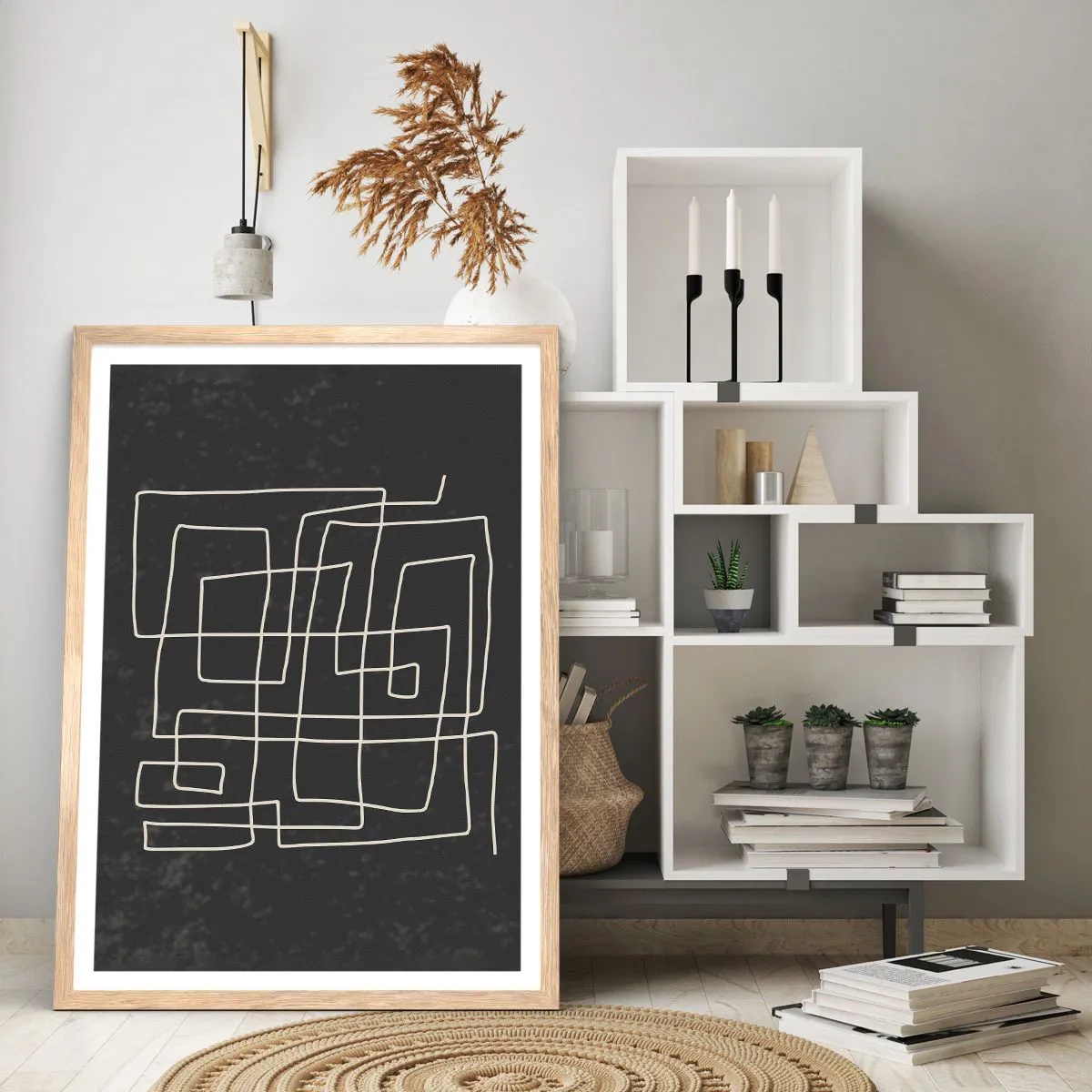 Plakat w ramie jasny dąb - Nie taki prosty - 30x40 cm