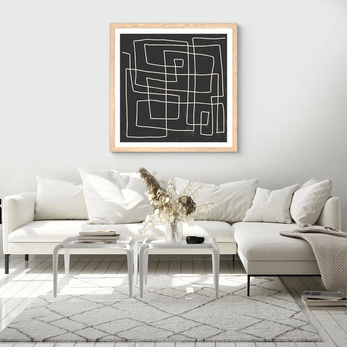 Plakat w ramie jasny dąb - Nie taki prosty - 40x40 cm