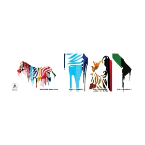Fototapeta Próbka Samoprzylepna Deluxe Sticker - Nie tylko czarno-biały - Abstrakcja, Zebra, Grafika - 100x30 cm