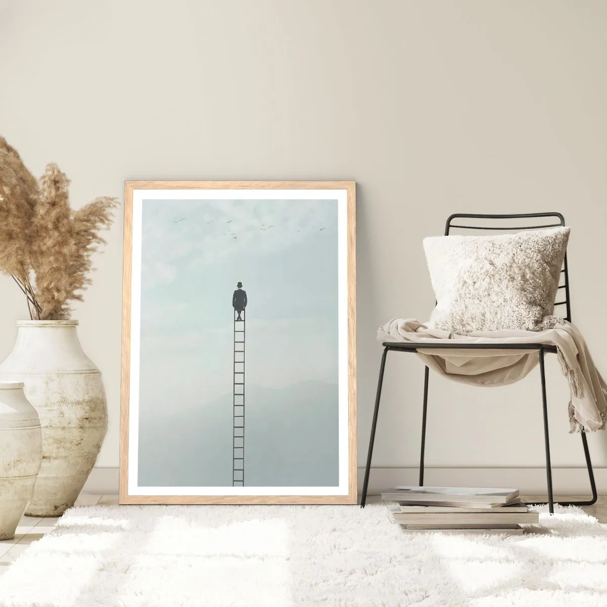 Plakat w ramie jasny dąb - Wznieś się ponadto - 50x70 cm