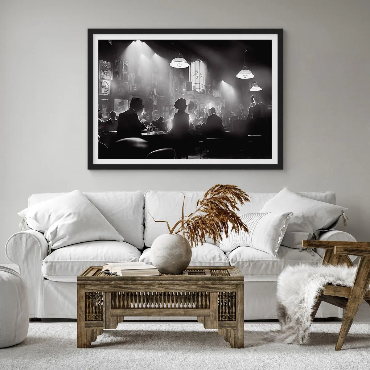 Plakat w czarnej ramie - W jazzowym klimacie - 50x40 cm