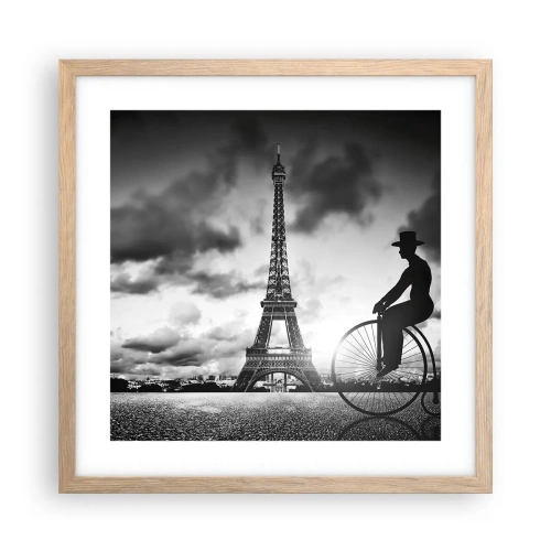 Plakat w ramie jasny dąb - Tęsknota do Belle Epoque - 40x40 cm