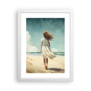 Plakat w białej ramie - Na spotkanie słońca i wiatru - 30x40 cm