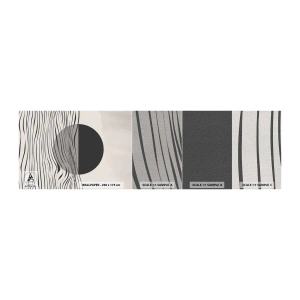 Fototapeta Próbka Premium Canvas - Kompozycja połowiczna - Abstrakcja, Sztuka, Czarno-Biały - 100x30 cm