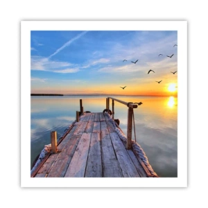 Plakat - Iść przed siebie ku słońcu - 60x60 cm
