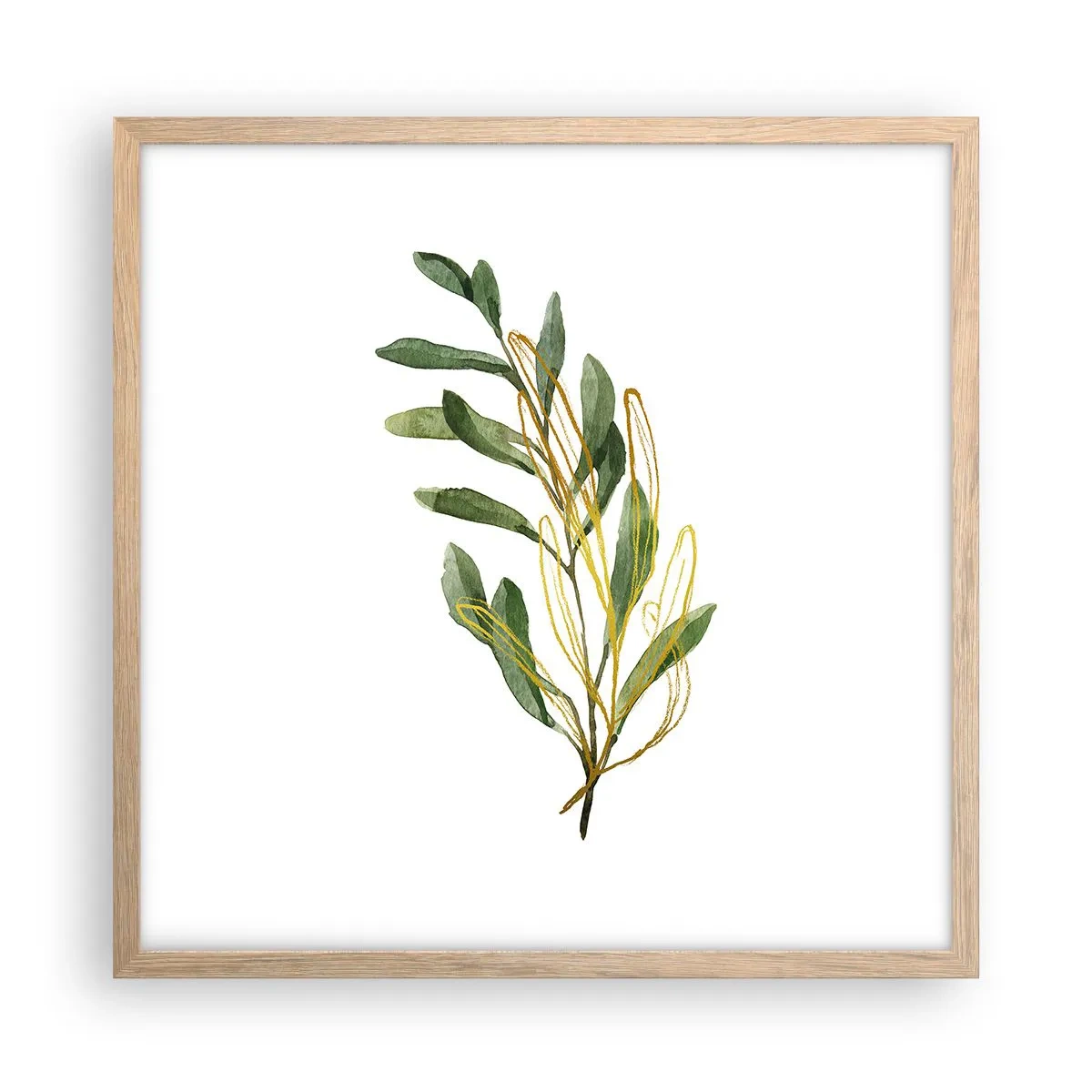 Plakat w ramie jasny dąb - Wszystko co dobre - 50x50 cm