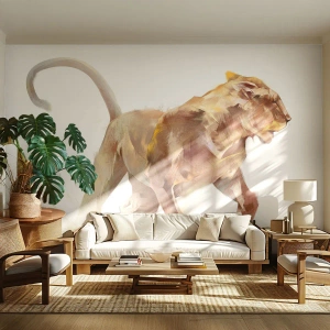 Fototapeta na wymiar Standard Eco - Dzika gracja - Zwierzęta, Lew, Abstrakcja