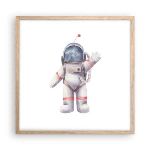 Plakat w ramie jasny dąb - To na razie! - 50x50 cm