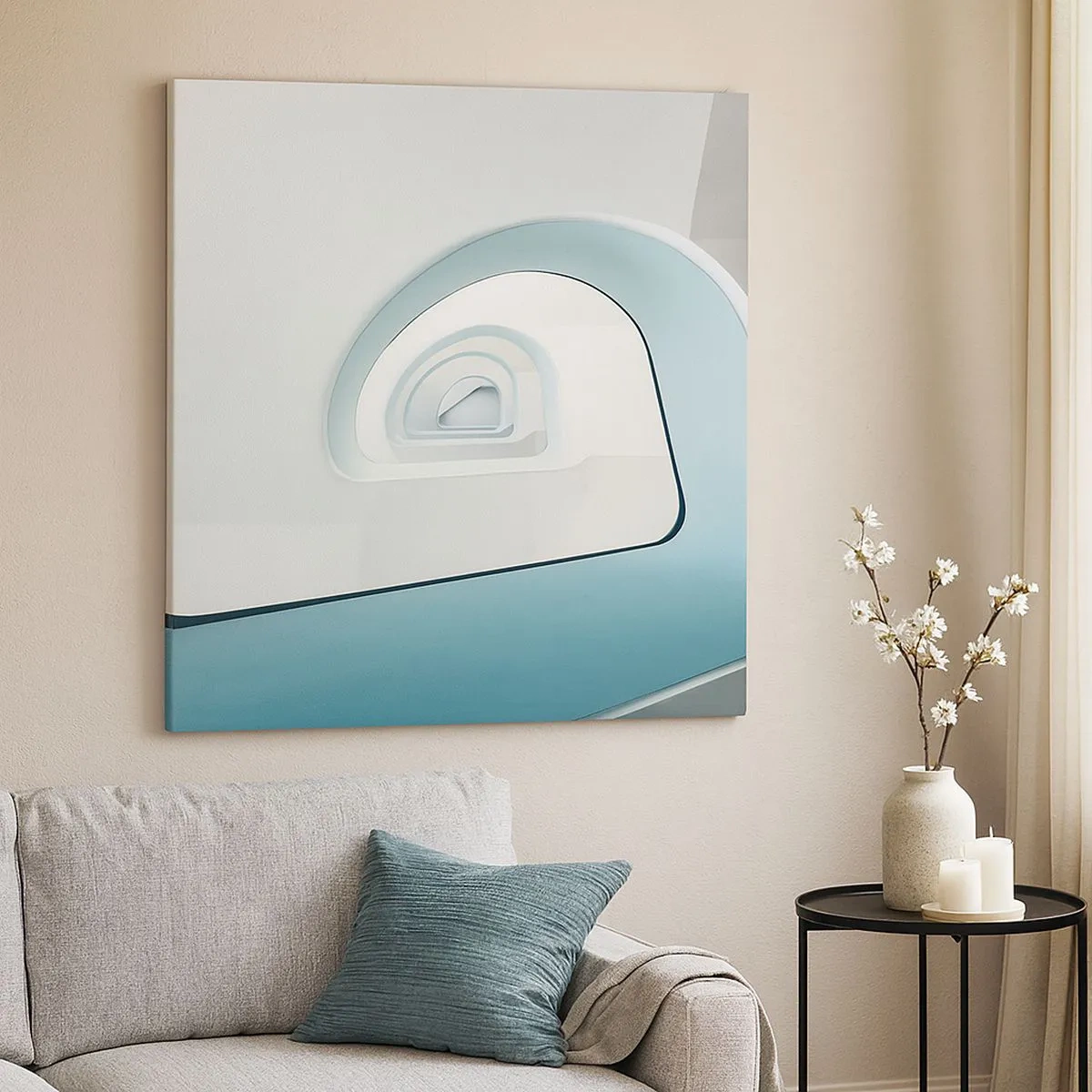 Obraz na płótnie - Do dna błękitu - 30x30 cm