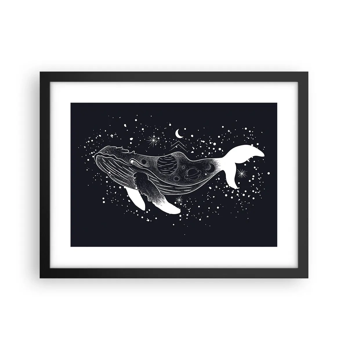 Plakat w czarnej ramie - W oceanie wszechświata - 40x30 cm
